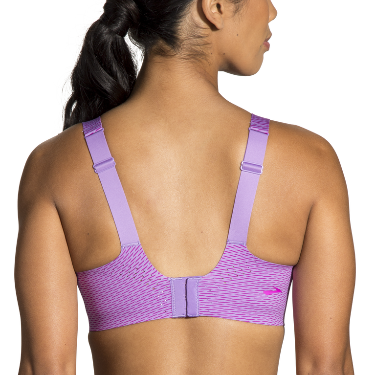 Brooks מעז Scoopback Run חזיית הדפס מרקם הליוטרופ