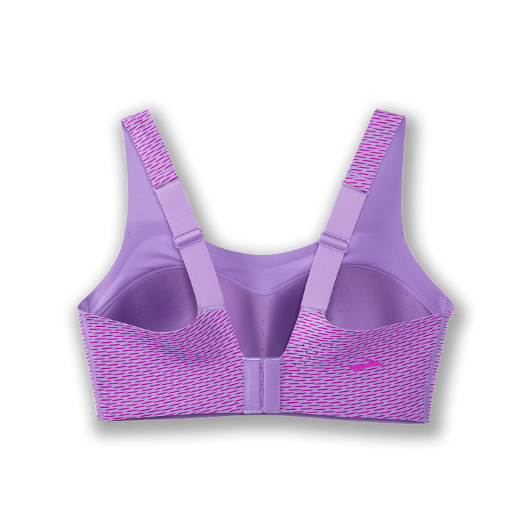 Brooks מעז Scoopback Run חזיית הדפס מרקם הליוטרופ