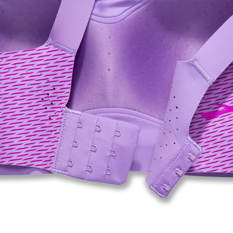 Brooks מעז Scoopback Run חזיית הדפס מרקם הליוטרופ