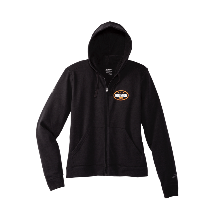 Brooks Houston22 קפוצ'ון מלא עם רוכסן 2.0 הת'ר שחור-13.1 יוסטון נשים