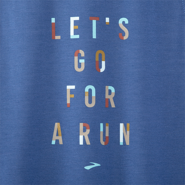 Brooks מרחק גרפיקה טנק כחול אפר-בוא נלך