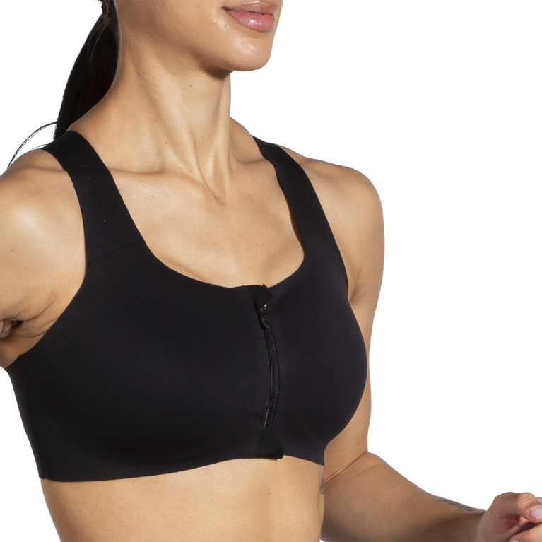 Brooks Dare Zip Run חזיית 2.0 שחורה