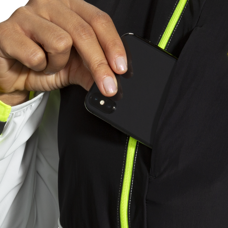 Brooks Carbonite Jacket נשים קפוא אפור-שחור-חיי לילה