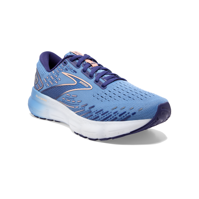 Brooks גליצרין 20 אושר כחול-אפרסק-לבן