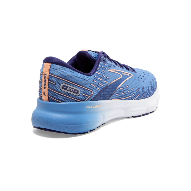 Brooks גליצרין 20 אושר כחול-אפרסק-לבן