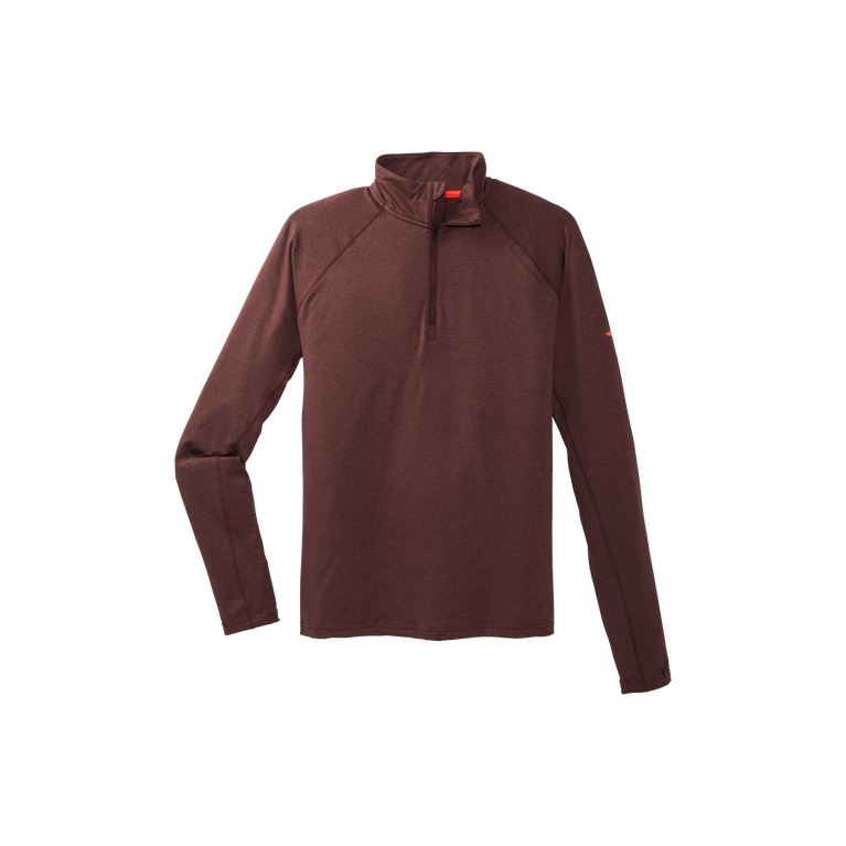 Brooks Dash 1/2 Zip Heather Run צימוק
