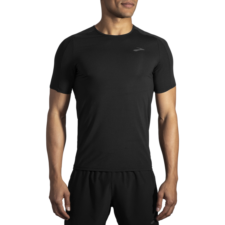 Brooks אווירה שרוול קצר גברים שחור