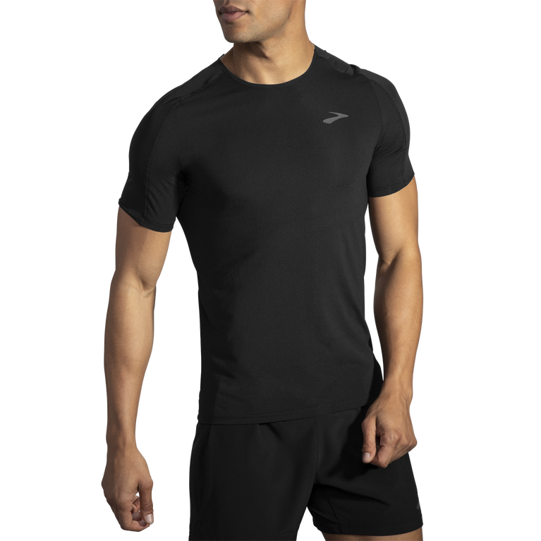 Brooks אווירה שרוול קצר גברים שחור