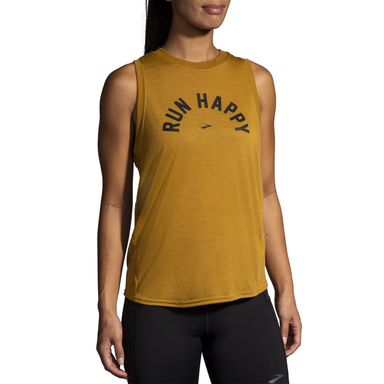 ברוקס מרחק גרפיקה טנק אברש שרוף זיתים בריצה