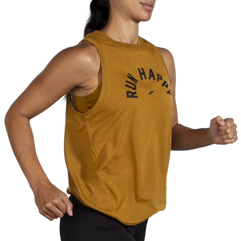 ברוקס מרחק גרפיקה טנק אברש שרוף זיתים בריצה