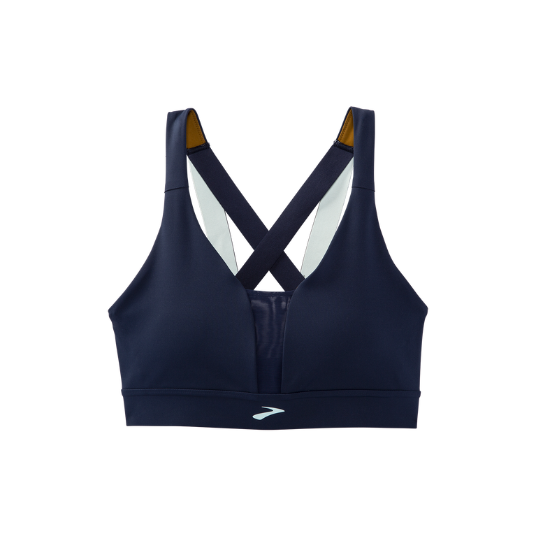 Brooks Drive Plunge Run חזייה נייבי-קרח כחול-שרוף זית