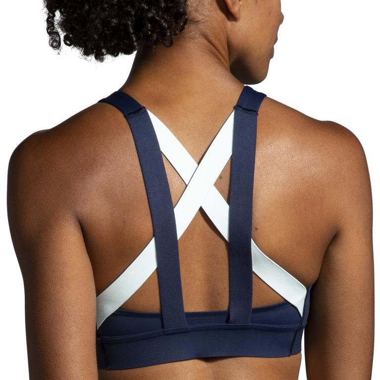 Brooks Drive Plunge Run חזייה נייבי-קרח כחול-שרוף זית