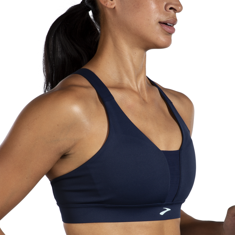 Brooks Drive Plunge Run חזייה נייבי-קרח כחול-שרוף זית