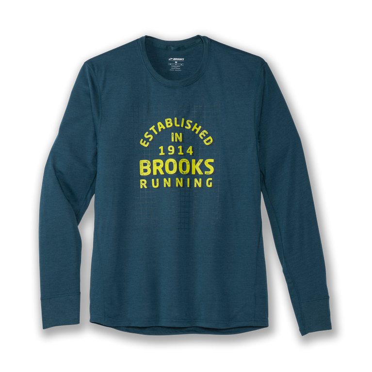 Brooks מרחק גרפי שרוול ארוך אברש אלפיני-brooks ריצה