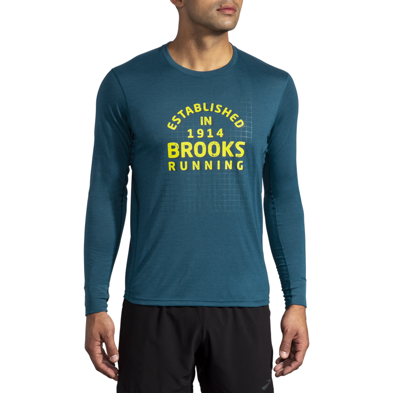 Brooks מרחק גרפי שרוול ארוך אברש אלפיני-brooks ריצה