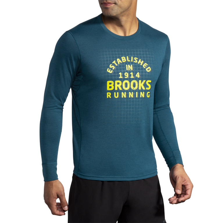 Brooks מרחק גרפי שרוול ארוך אברש אלפיני-brooks ריצה