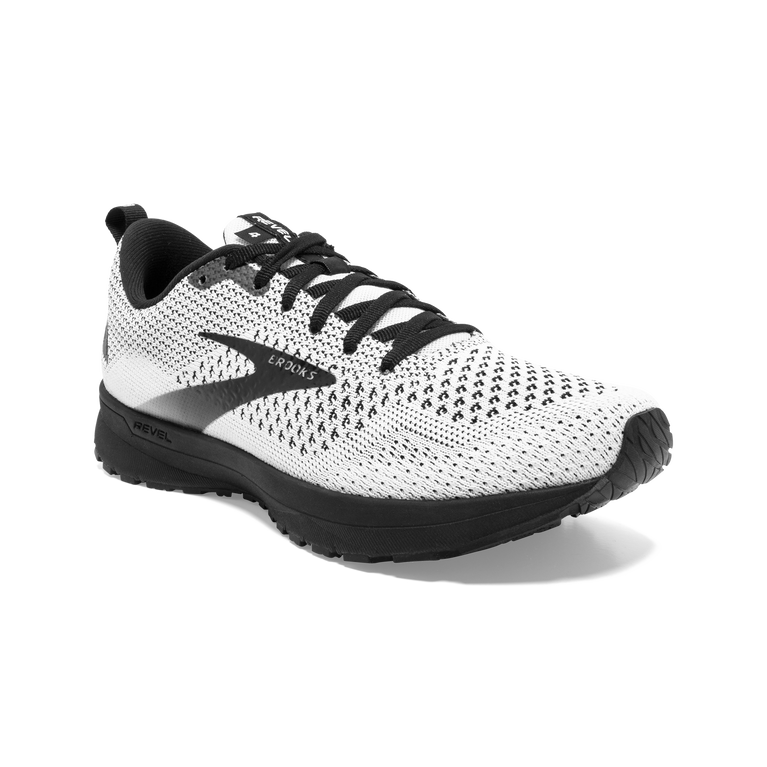Brooks Revel 4 לבן-שחור