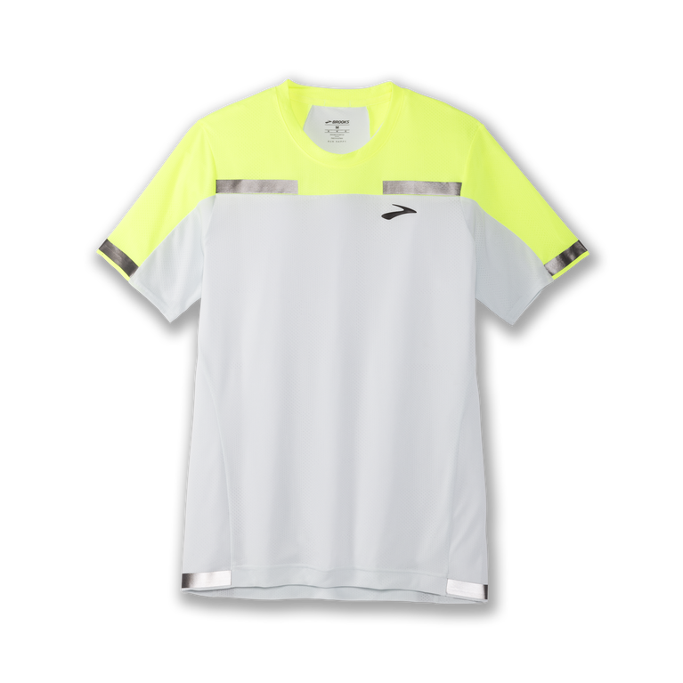 ברוקס קרבוניט שרוול קצר אפור קרח-ג'קארד חיי לילה