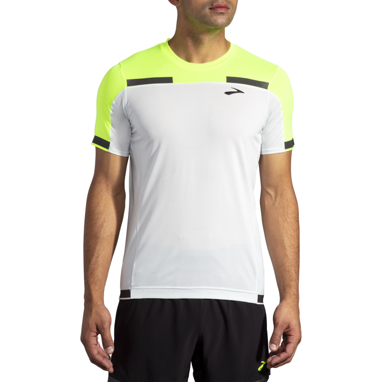 ברוקס קרבוניט שרוול קצר אפור קרח-ג'קארד חיי לילה