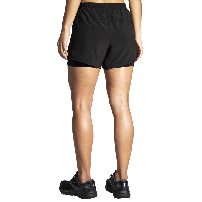 Brooks Moment 5 אינץ' 2 ב-1 קצר שחור