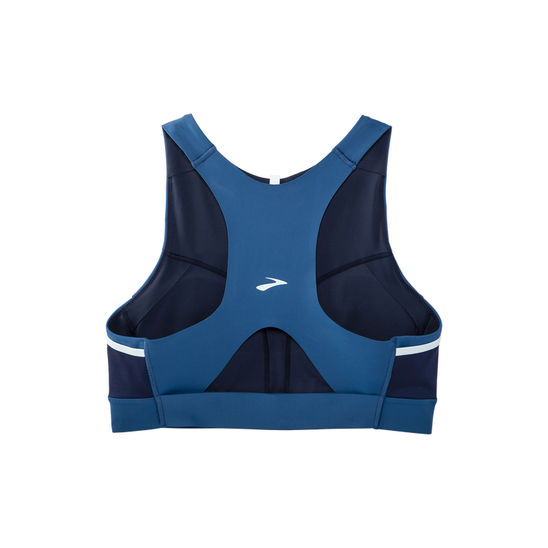 Brooks Drive חזיית ריצת 3 כיסים כחולה אפר-קרח כחול-צי