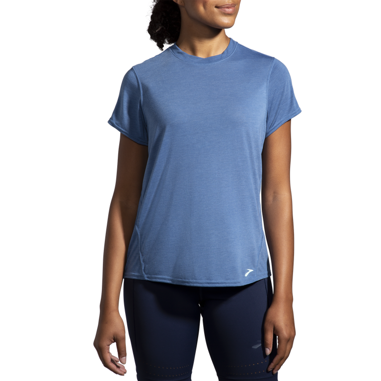 ברוקס מרחק שרוול קצר אפר כחול אפר