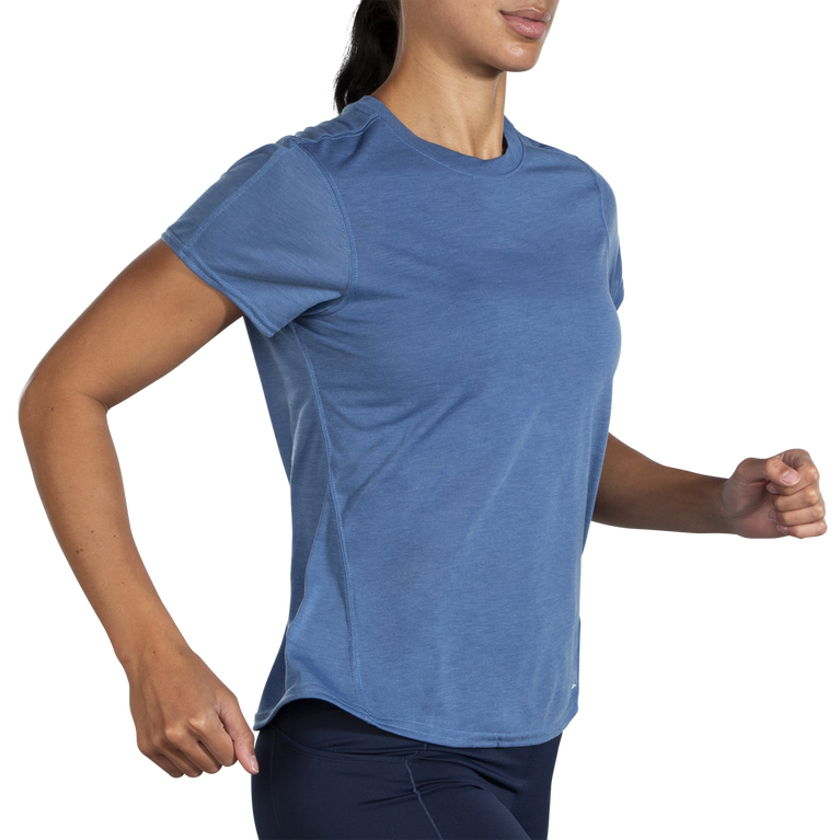 ברוקס מרחק שרוול קצר אפר כחול אפר