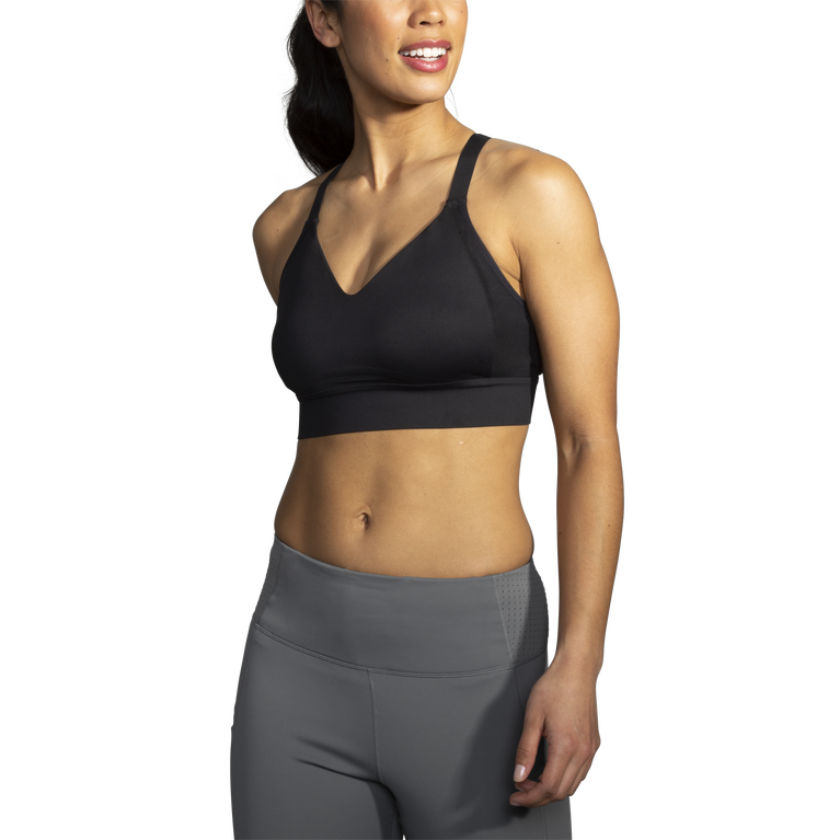 Brooks Drive Interlace Run חזייה שחורה